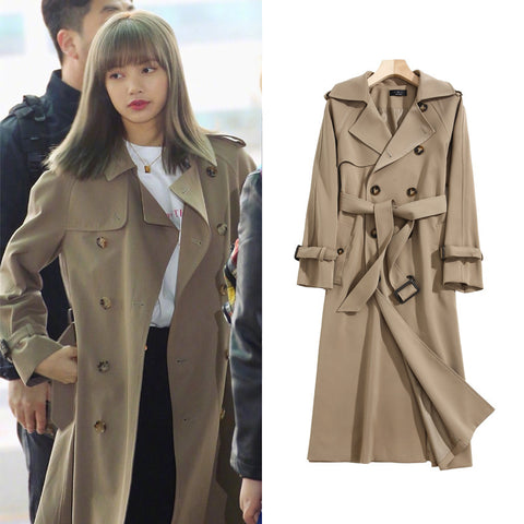 Mid Length Trench Coat For Small Women In Autumn